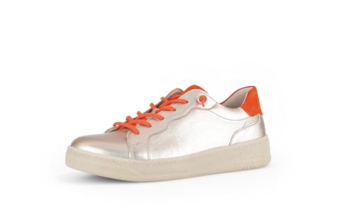 Gabor Damen Low-Top Sneaker, Frauen Halbschuhe,Wechselfußbett,Best Fitting,Laufschuhe,Freizeit,sportlich,Turnschuhe,Puder/Pumpkin,40 EU / 6.5 UK von Gabor