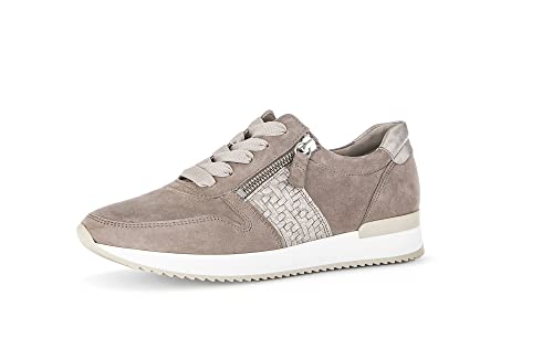 Gabor Damen Low-Top Sneaker, Frauen Halbschuhe,Wechselfußbett,Best Fitting,Laufschuhe,schnürschuhe,schnürer,Rabbit/Puder,40 EU / 6.5 UK von Gabor