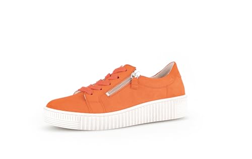 Gabor Damen Low-Top Sneaker, Frauen Halbschuhe,Wechselfußbett,Best Fitting,Laufschuhe,schnürschuhe,schnürer,Sportschuhe,Pumpkin,40.5 EU / 7 UK von Gabor