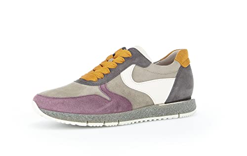 Gabor Damen Low-Top Sneaker, Frauen Halbschuhe,Wechselfußbett,Best Fitting,schnürer,straßenschuhe,Turnschuhe,Schilf/Lavendel-k.,40.5 EU / 7 UK von Gabor