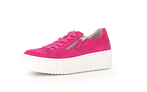 Gabor Damen Low-Top Sneaker, Frauen Halbschuhe,Wechselfußbett,Best Fitting,schnürschuhe,schnürer,Plateausohle,pink (Panna),38 EU / 5 UK von Gabor