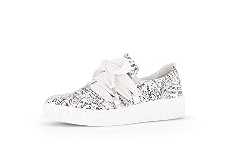 Gabor Damen Low-Top Sneaker, Frauen Halbschuhe,Wechselfußbett,Best Fitting,sportlich,straßenschuhe,Turnschuhe,lightgrey/silb(Ice,38.5 EU / 5.5 UK von Gabor