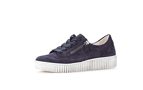 Gabor Damen Low-Top Sneaker, Frauen Halbschuhe,Wechselfußbett,Best Fitting,straßenschuhe,Strassenschuhe,Atlantik (Weiss),40.5 EU / 7 UK von Gabor