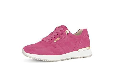 Gabor Damen Low-Top Sneaker, Frauen Halbschuhe,Wechselfußbett,Best Fitting,straßenschuhe,Strassenschuhe,Sportschuhe,pink (Gold),40 EU / 6.5 UK von Gabor