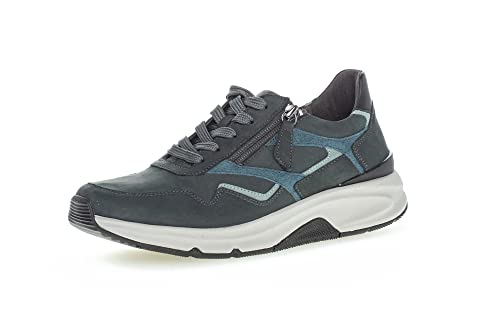 Gabor Damen Low-Top Sneaker, Frauen Halbschuhe,Wechselfußbett,Freizeitschuhe,Laufschuhe,schnürschuhe,Bottiglia/Petrol k.,38 EU / 5 UK von Gabor