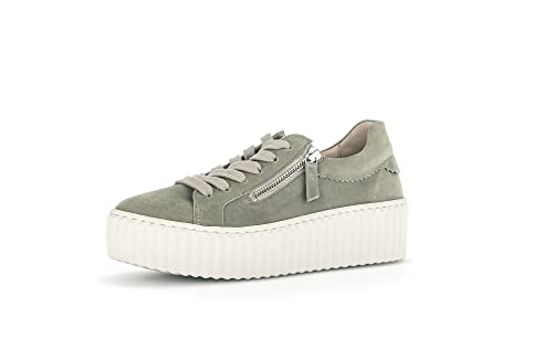 Gabor Damen Low-Top Sneaker, Frauen Halbschuhe,Wechselfußbett,Freizeitschuhe,Laufschuhe,straßenschuhe,Sportschuhe,Schilf (Creme),37 EU / 4 UK von Gabor