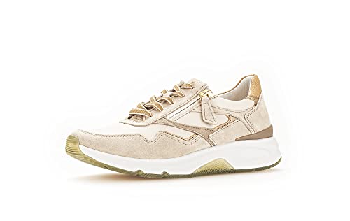 Gabor Damen Low-Top Sneaker, Frauen Halbschuhe,Wechselfußbett,Freizeitschuhe,Turnschuhe,Laufschuhe,Sportschuhe,Ivory/oasi Kombi,40.5 EU / 7 UK von Gabor