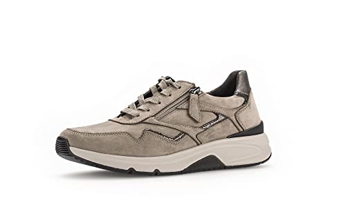 Gabor Damen Low-Top Sneaker, Frauen Halbschuhe,Wechselfußbett,Freizeitschuhe,Turnschuhe,Laufschuhe,schnürschuhe,Fango/Bronce,40.5 EU / 7 UK von Gabor