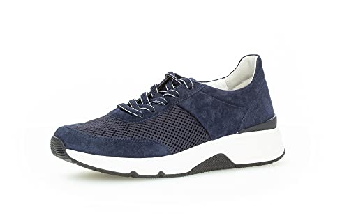 Gabor Damen Low-Top Sneaker, Frauen Halbschuhe,Wechselfußbett,Freizeitschuhe,Turnschuhe,Laufschuhe,schnürschuhe,schnürer,Marine,38 EU / 5 UK von Gabor