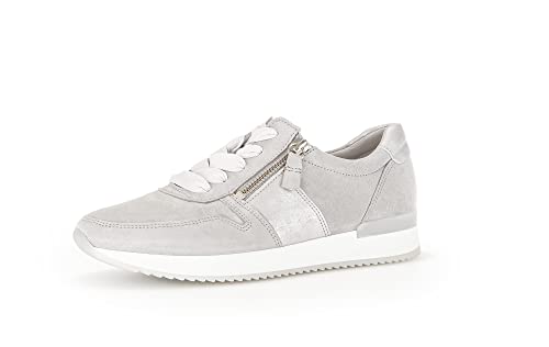 Gabor Damen Low-Top Sneaker, Frauen Halbschuhe,Wechselfußbett,Freizeitschuhe,Turnschuhe,Laufschuhe,straßenschuhe,Light Grey,42 EU / 8 UK von Gabor