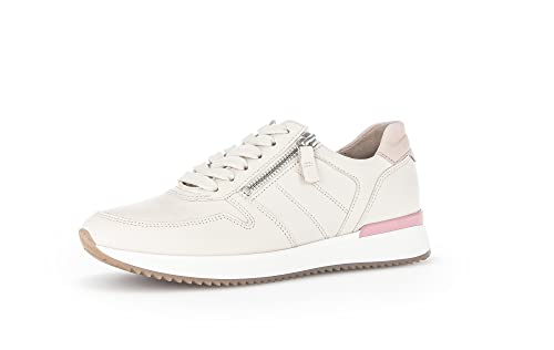 Gabor Damen Low-Top Sneaker, Frauen Halbschuhe,Wechselfußbett,Freizeitschuhe,Turnschuhe,Laufschuhe,straßenschuhe,Panna/Rouge,40 EU / 6.5 UK von Gabor