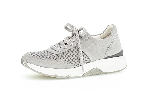 Gabor Damen Low-Top Sneaker, Frauen Halbschuhe,Wechselfußbett,Freizeitschuhe,schnürschuhe,schnürer,Plateausohle,Light Grey,39 EU / 6 UK von Gabor