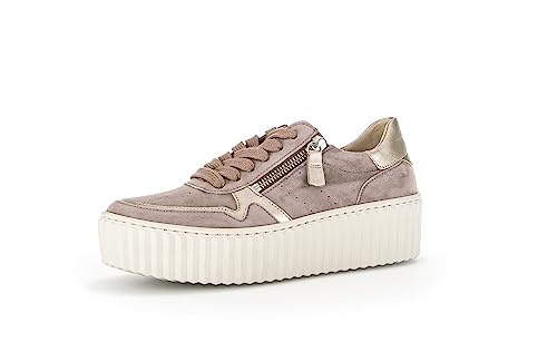 Gabor Damen Low-Top Sneaker, Frauen Halbschuhe,Wechselfußbett,Freizeitschuhe,straßenschuhe,Strassenschuhe,Tender/Puder(Creme),38 EU / 5 UK von Gabor