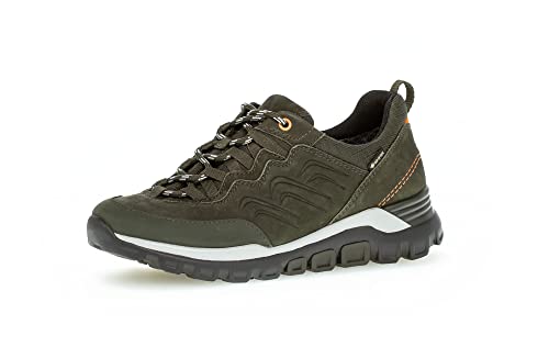 Gabor Damen Low-Top Sneaker, Frauen Halbschuhe,Wechselfußbett,Gore Tex,Freizeitschuhe,Turnschuhe,Laufschuhe,Forest Kombi,40.5 EU / 7 UK von Gabor