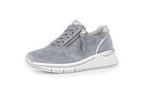 Gabor Damen Low-Top Sneaker, Frauen Halbschuhe,Wechselfußbett,Komfortable Mehrweite (H),Freizeitschuhe,Laufschuhe,Nautic/Aqua,38 EU / 5 UK von Gabor