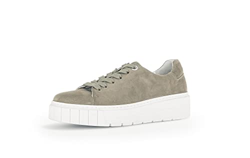 Gabor Damen Low-Top Sneaker, Frauen Halbschuhe,Wechselfußbett,Komfortable Mehrweite (H),Laufschuhe,schnürschuhe,Schilf,39 EU / 6 UK von Gabor