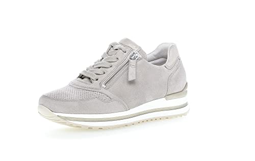 Gabor Damen Low-Top Sneaker, Frauen Halbschuhe,Wechselfußbett,Komfortable Mehrweite (H),Plateausohle,Sportschuhe,Puder (perf.),37.5 EU / 4.5 UK von Gabor