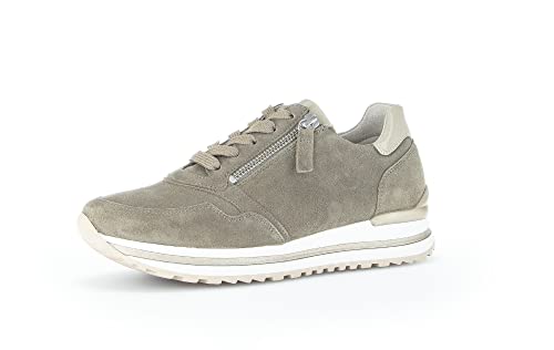 Gabor Damen Low-Top Sneaker, Frauen Halbschuhe,Wechselfußbett,Komfortable Mehrweite (H),Plateausohle,Women's,Schilf/Muschel,37.5 EU / 4.5 UK von Gabor