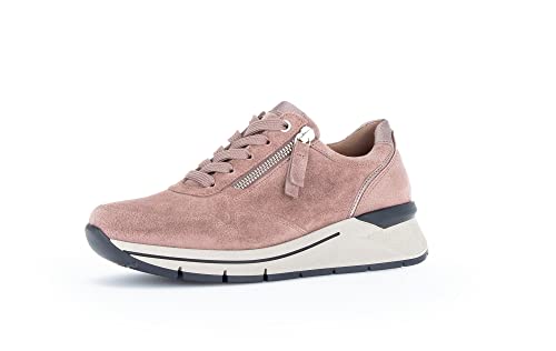 Gabor Damen Low-Top Sneaker, Frauen Halbschuhe,Wechselfußbett,Komfortable Mehrweite (H),Plateausohle,straßenschuhe,Dark-Rose,38 EU / 5 UK von Gabor