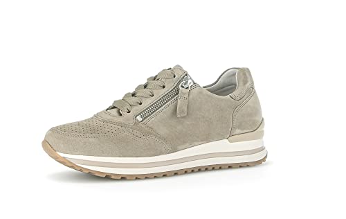 Gabor Damen Low-Top Sneaker, Frauen Halbschuhe,Wechselfußbett,Komfortable Mehrweite (H),Sportschuhe,Turnschuhe,Schilf (perf.),40 EU / 6.5 UK von Gabor