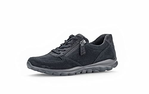 Gabor Damen Low-Top Sneaker, Frauen Halbschuhe,Wechselfußbett,Laufschuhe,schnürschuhe,schnürer,Plateausohle,Sportschuhe,Pazifik,43 EU / 9 UK von Gabor