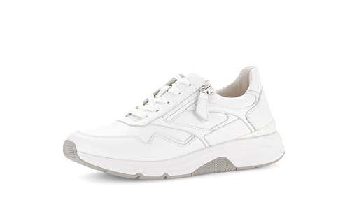 Gabor Damen Low-Top Sneaker, Frauen Halbschuhe,Wechselfußbett,Laufschuhe,schnürschuhe,schnürer,Plateausohle,Sportschuhe,Weiss,39 EU / 6 UK von Gabor