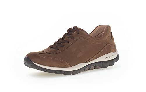 Gabor Damen Low-Top Sneaker, Frauen Halbschuhe,Wechselfußbett,Laufschuhe,schnürschuhe,schnürer,Plateausohle,Sportschuhe,Whisky,42 EU / 8 UK von Gabor