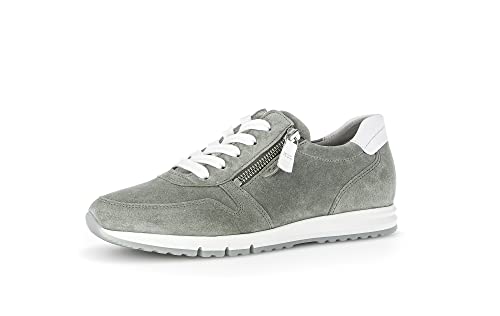 Gabor Damen Low-Top Sneaker, Frauen Halbschuhe,Wechselfußbett,Laufschuhe,straßenschuhe,Strassenschuhe,Sportschuhe,Pino/Weiss,37.5 EU / 4.5 UK von Gabor