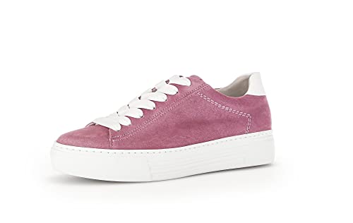 Gabor Damen Low-Top Sneaker, Frauen Halbschuhe,Wechselfußbett,Moderate Mehrweite (G),Laufschuhe,straßenschuhe,Lilac/Weiss,38.5 EU / 5.5 UK von Gabor