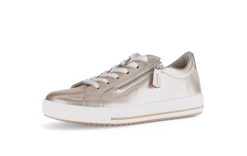 Gabor Damen Low-Top Sneaker, Frauen Halbschuhe,Wechselfußbett,Moderate Mehrweite (G),Turnschuhe,Laufschuhe,schnürschuhe,Puder,37.5 EU / 4.5 UK von Gabor