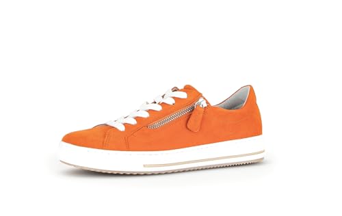 Gabor Damen Low-Top Sneaker, Frauen Halbschuhe,Wechselfußbett,Moderate Mehrweite (G),schnürer,Plateausohle,Mandarine,39 EU / 6 UK von Gabor