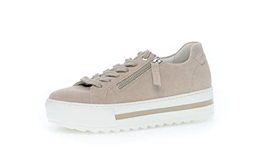 Gabor Damen Low-Top Sneaker, Frauen Halbschuhe,Wechselfußbett,Moderate Mehrweite (G),schnürschuhe,Plateausohle,Turnschuhe,Silk,38.5 EU / 5.5 UK von Gabor