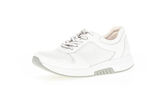 Gabor Damen Low-Top Sneaker, Frauen Halbschuhe,Wechselfußbett,Plateausohle,Women's,Lady,Ladies,Halbschuhe,Weiss(Se.weis/Grey,39 EU / 6 UK von Gabor