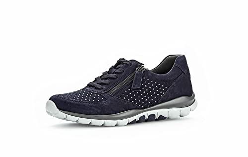 Gabor Damen Low-Top Sneaker, Frauen Halbschuhe,Wechselfußbett,Plateausohle,straßenschuhe,Strassenschuhe,Dark-Blue (Strass),40.5 EU / 7 UK von Gabor