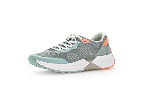 Gabor Damen Low-Top Sneaker, Frauen Halbschuhe,Wechselfußbett,Plateausohle,straßenschuhe,Strassenschuhe,dk-Mint/Mandarine,37.5 EU / 4.5 UK von Gabor