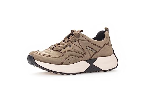 Gabor Damen Low-Top Sneaker, Frauen Halbschuhe,Wechselfußbett,Sportschuhe,Freizeitschuhe,Laufschuhe,schnürschuhe,Oliv (Tundra),39 EU / 6 UK von Gabor