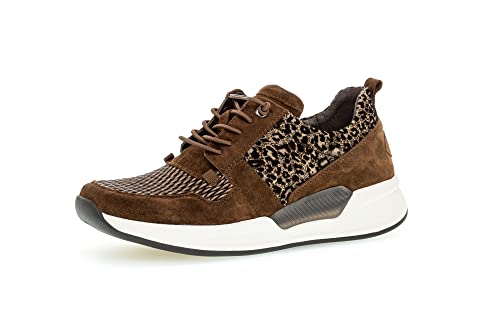 Gabor Damen Low-Top Sneaker, Frauen Halbschuhe,Wechselfußbett,Sportschuhe,Freizeitschuhe,Turnschuhe,Laufschuhe,Kupfer/Whisky,40.5 EU / 7 UK von Gabor