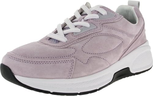 Gabor Damen Low-Top Sneaker, Frauen Halbschuhe,Wechselfußbett,Strassenschuhe,Freizeitschuhe,Turnschuhe,Laufschuhe,Lavendel/Weiss,42 EU / 8 UK von Gabor