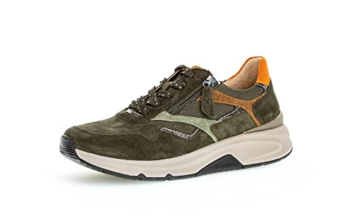 Gabor Damen Low-Top Sneaker, Frauen Halbschuhe,Wechselfußbett,Turnschuhe,Laufschuhe,schnürschuhe,schnürer,Bosco/Bronce Kombi,38 EU / 5 UK von Gabor