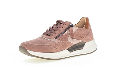 Gabor Damen Low-Top Sneaker, Frauen Halbschuhe,Wechselfußbett,Turnschuhe,Laufschuhe,schnürschuhe,schnürer,Hummer/Rose/Cognac,41 EU / 7.5 UK von Gabor