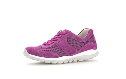 Gabor Damen Low-Top Sneaker, Frauen Halbschuhe,Wechselfußbett,Turnschuhe,Laufschuhe,schnürschuhe,schnürer,Plateausohle,Aster,38.5 EU / 5.5 UK von Gabor