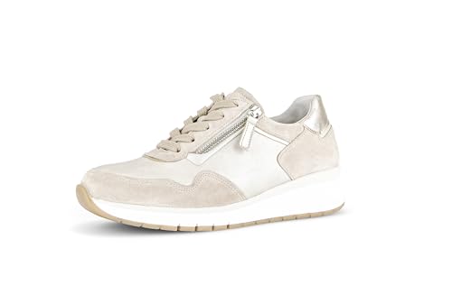 Gabor Damen Low-Top Sneaker, Frauen Halbschuhe,Wechselfußbett,Turnschuhe,Laufschuhe,schnürschuhe,schnürer,leinen/oasi/Puder,38 EU / 5 UK von Gabor