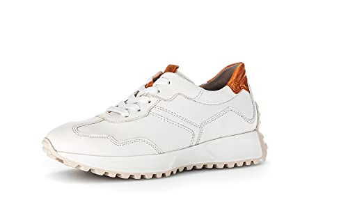 Gabor Damen Low-Top Sneaker, Frauen Halbschuhe,Wechselfußbett,straßenschuhe,Strassenschuhe,Sportschuhe,Turnschuhe,Latte/orange,42 EU / 8 UK von Gabor