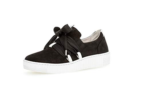 Gabor Damen Low Top Sneaker, Frauen Halbschuhe,lose Einlage,Best Fitting,Halbschuhe,straßenschuhe,Freizeitschuhe,Lady,schwarz/Weiss(Ice),42 EU / 8 UK von Gabor