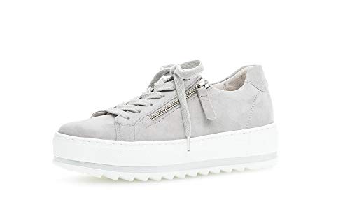 Gabor Damen Low Top Sneaker, Frauen Halbschuhe,lose Einlage,Moderate Mehrweite (G),straßenschuhe,Freizeitschuhe,Plateausohle,Light Grey,39 EU / 6 UK von Gabor