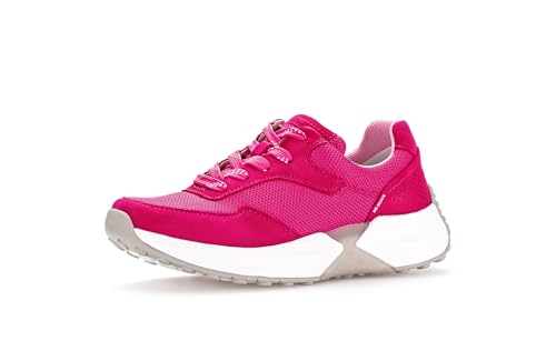 Gabor Damen Low-Top Sneaker, Frauen Halbschuhe,schnürschuhe,schnürer,Plateausohle,straßenschuhe,Strassenschuhe,Sportschuhe,pink,39 EU / 6 UK von Gabor