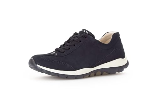 Gabor Damen Low-Top Sneaker, Frauen Halbschuhe,schnürschuhe,schnürer,straßenschuhe,Strassenschuhe,Sportschuhe,nightbl.(S.w/blau),37.5 EU / 4.5 UK von Gabor