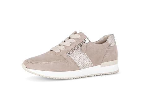 Gabor Damen Low-Top Sneaker, Frauen Halbschuhe,straßenschuhe,Strassenschuhe,Freizeitschuhe,Turnschuhe,Laufschuhe,Rabbit/Puder,43 EU / 9 UK von Gabor