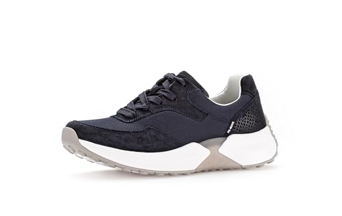 Gabor Damen Low-Top Sneaker | Frauen Halbschuhe | Wechselfußbett | Freizeitschuhe | Laufschuhe | schnürschuhe | schnürer | Dark-Blue | 38 EU - 5 UK von Gabor