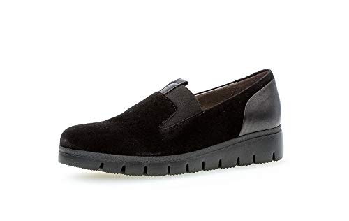 Gabor Damen Mokassins, Frauen Slipper,Best Fitting, Slip-ons Slides Schlupfschuhe schluepfschuhe Loafer Freizeit leger,schwarz,40 EU / 6.5 UK von Gabor